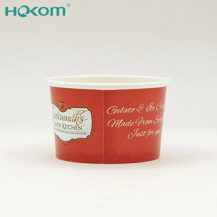 2025 Бест - Продаја белог смеђег крафт папир прилагођен светли шалић сладолед посуда са поклопцем
